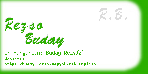 rezso buday business card